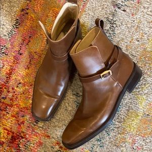 Ferragamo brown leather boots